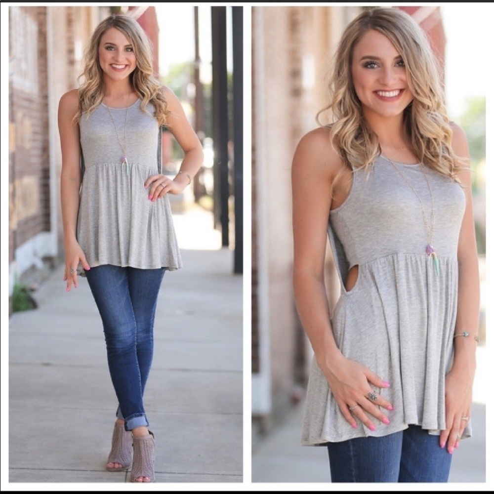 Grey Sleeveless Tunic